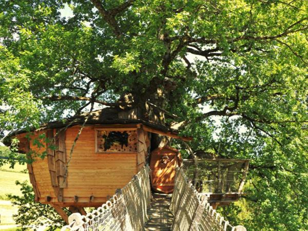 Cabane Perchee Dans Les Arbres Saint-Hilaire-en-Morvan エクステリア 写真